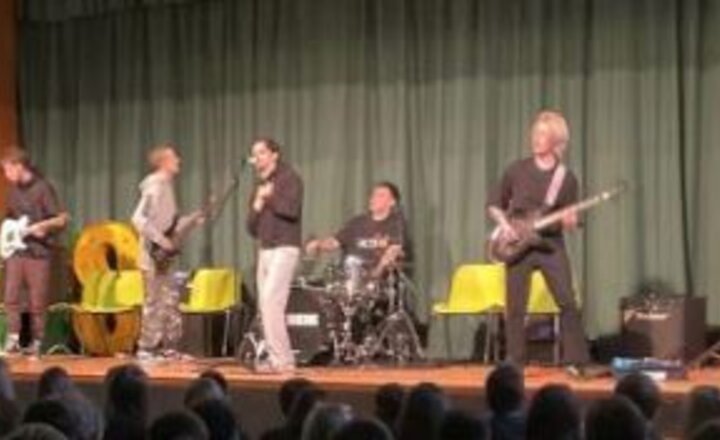Image of The Mercian's Band visit Madeley School